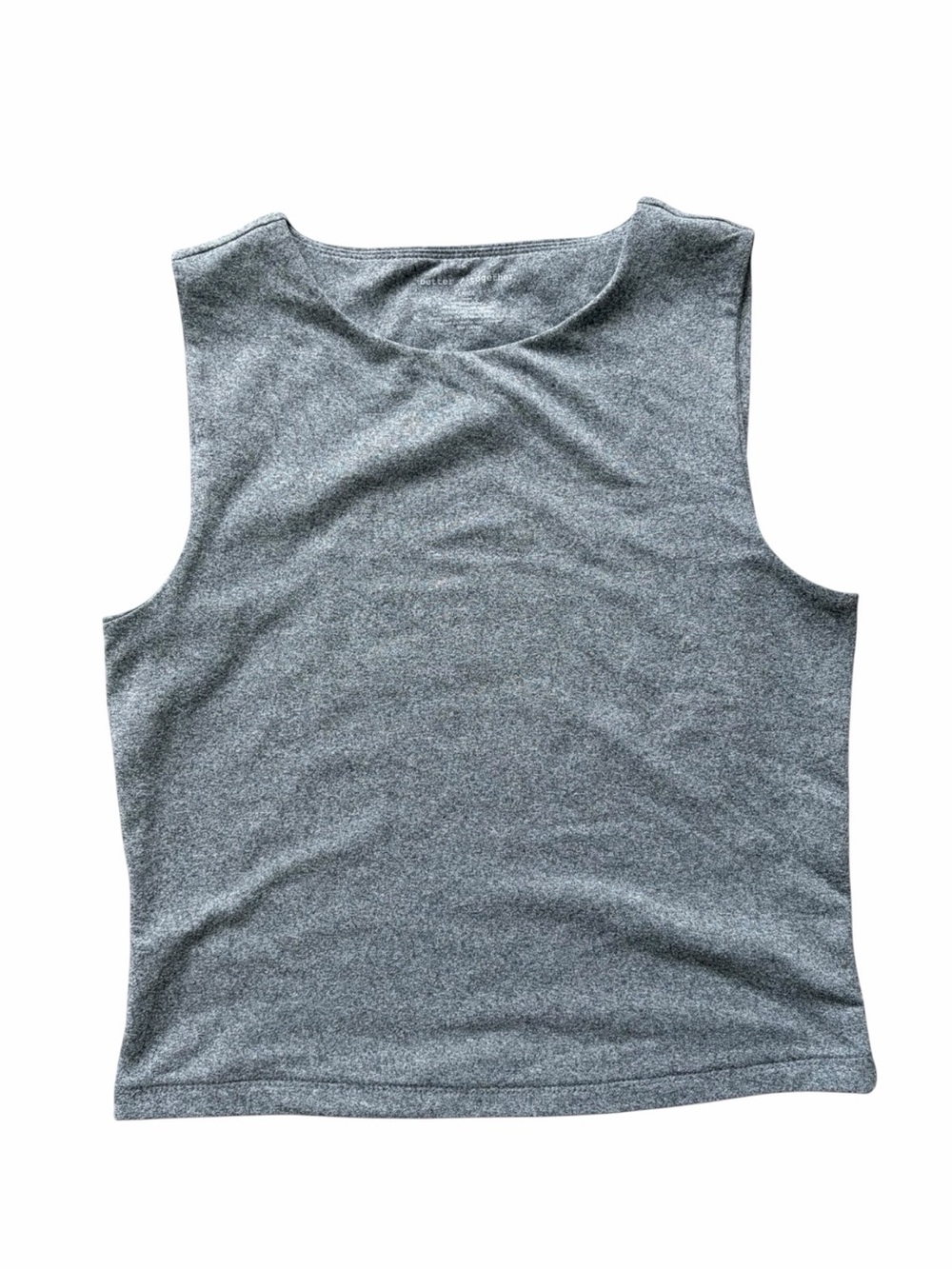 Better Together Women's Gray Soft Crop Top Size L Sleeveless Stretch Casual Tank
